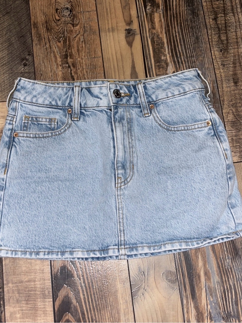 PacSun Light Blue Denim Mini Skirt